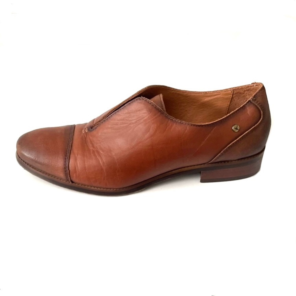 Pikolinos Royal Smart Slip On Cap Toe Leather Oxford Loafer Womens 39 Brown